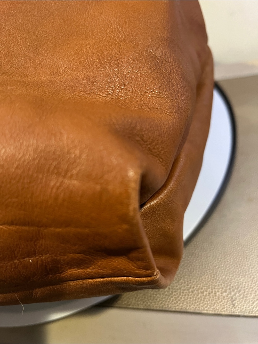 Salvatore Ferragamo Large Brown Leather Shoulder Bag with Gancini Charm - Picture 11 of 17